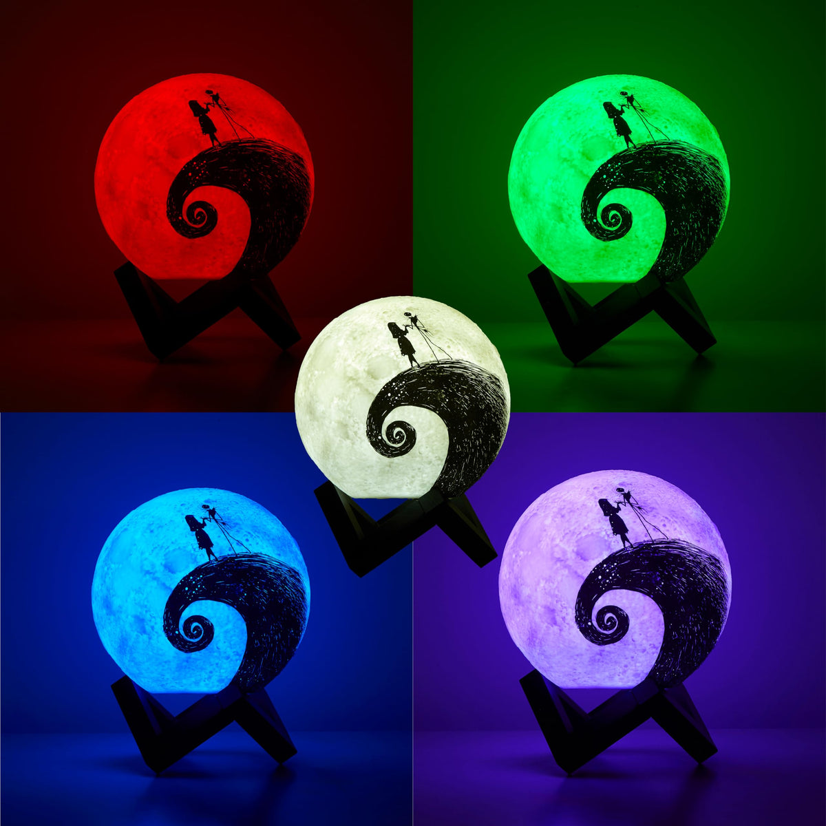 Idea Nuova battery-operated tabletop lamp with compact stand for versatile placement.