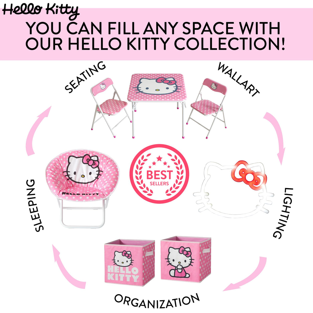 Idea Nuova LED wall light makes a thoughtful Hello Kitty gift.