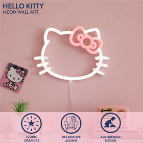 Idea Nuova Hello Kitty figural design lights up with a warm glow for bedtime.