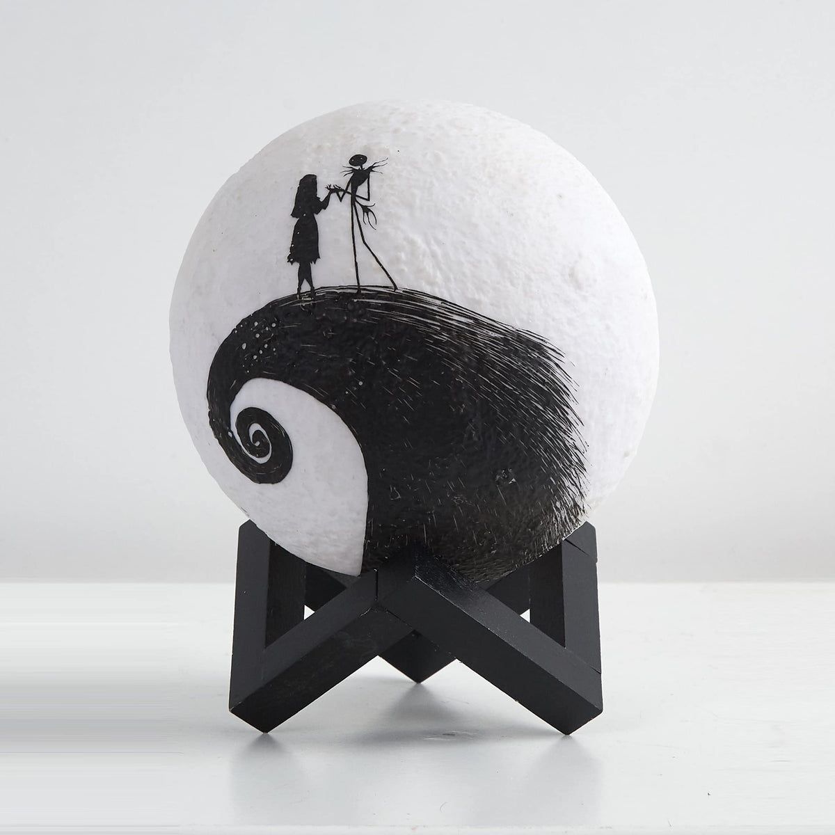Idea Nuova Nightmare Before Christmas mood light with spiral hill glow for seasonal decor.