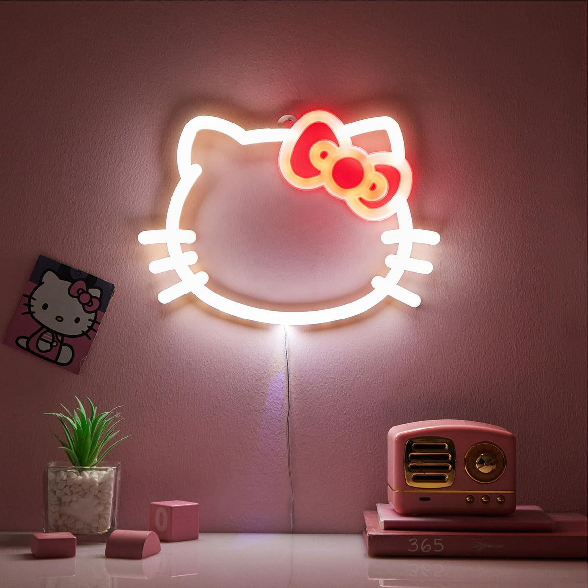 Idea Nuova Hello Kitty glow serves as a charming room accent.