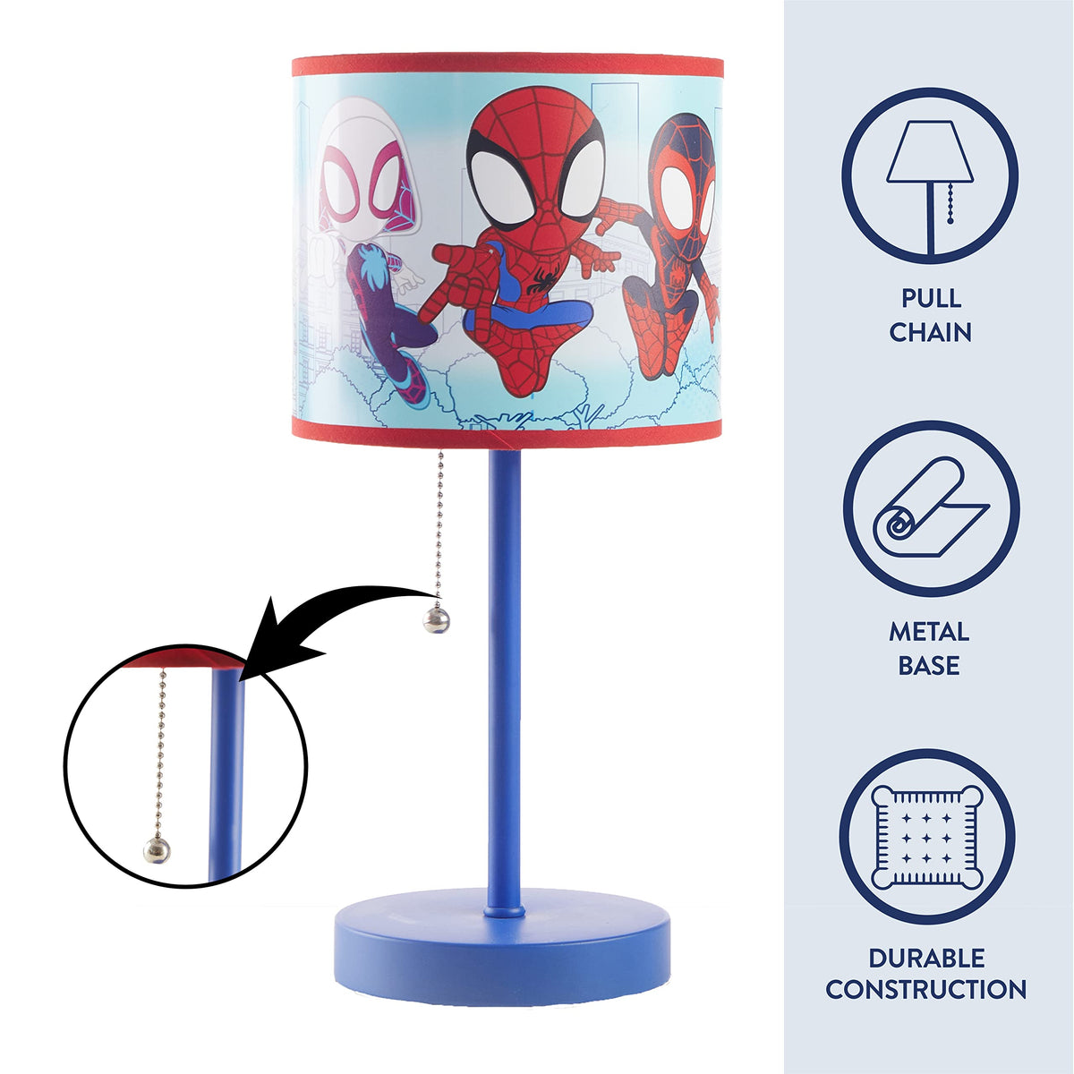 Idea Nuova Spidey pull-chain mechanism for easy on/off control