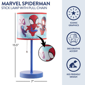 Idea Nuova Spidey base lamp with sturdy metal bottom for bedside use