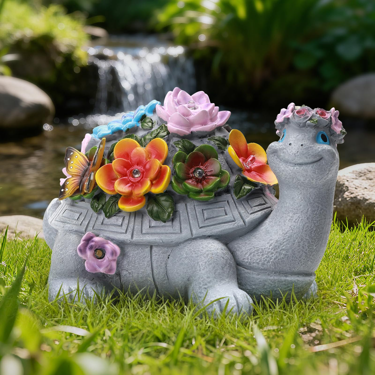 IDEA SHOW turtle statue night glow lighting the outdoor space