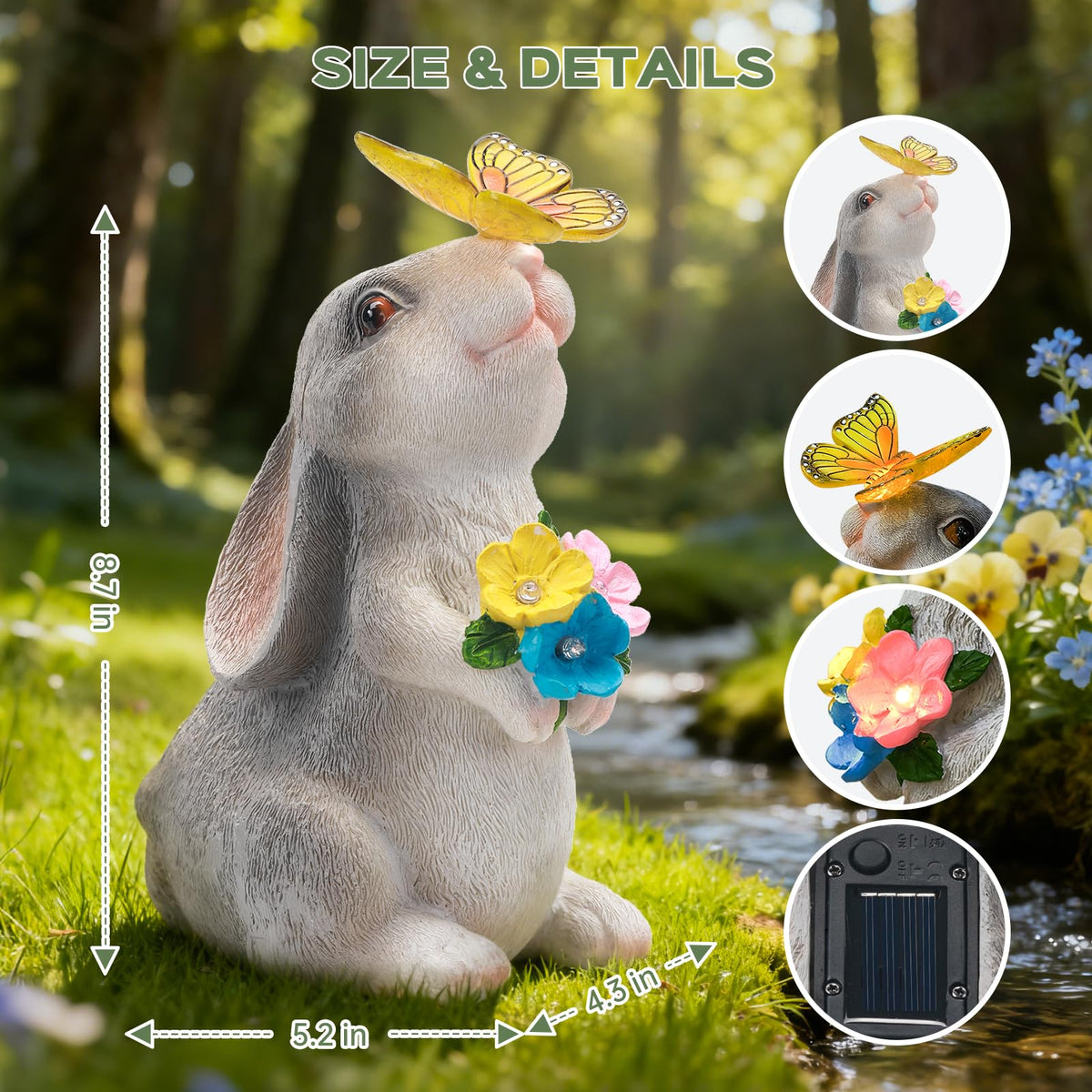 IDEA SHOW waterproof solar garden decor built to withstand wind and rain