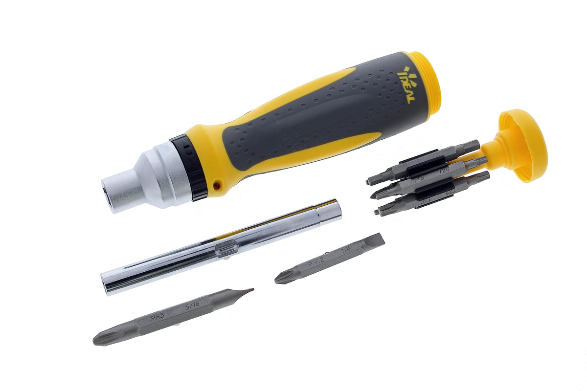 IDEAL 21-in-1 bit set ready for fast changes in tight spaces