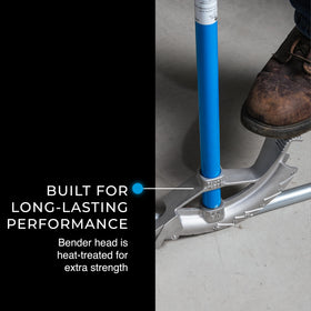IDEAL bender handle blue enamel provides corrosion resistance and visibility.