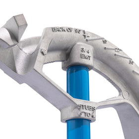 IDEAL Electrical bender raised markings on both sides improve readability.