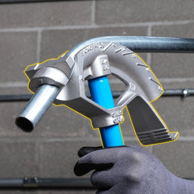 IDEAL bender flat hook offers stable starting point for bends.