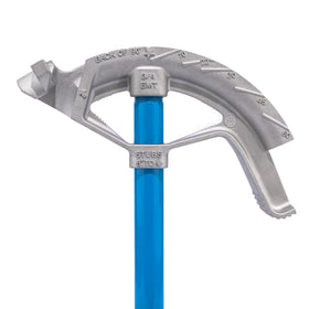 IDEAL conduit bender non-slip serrated step prevents slippage during bending.
