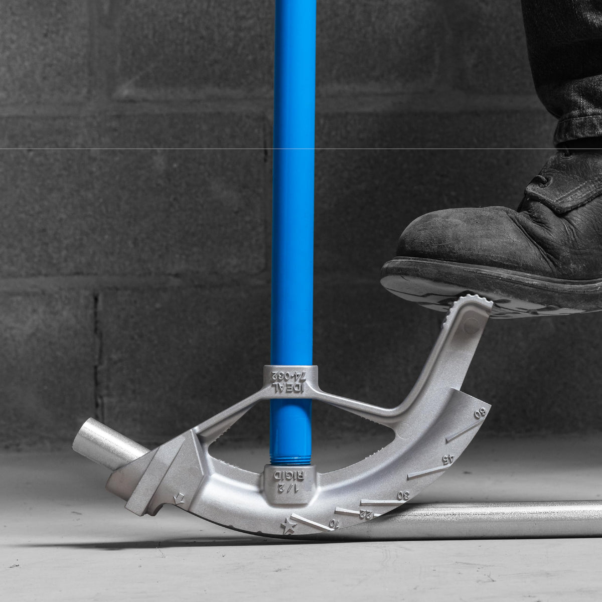 IDEAL conduit bender on-site in use for accurate field bends.