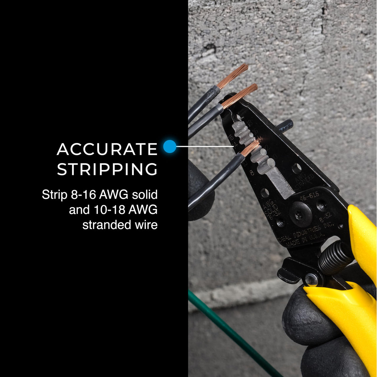 IDEAL Reflex Super T-Stripper textured-sleeves improve grip and thumb comfort.