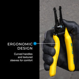 IDEAL Reflex Super T-Stripper thumb-valley-rest boosts stability for precise insulation removal.