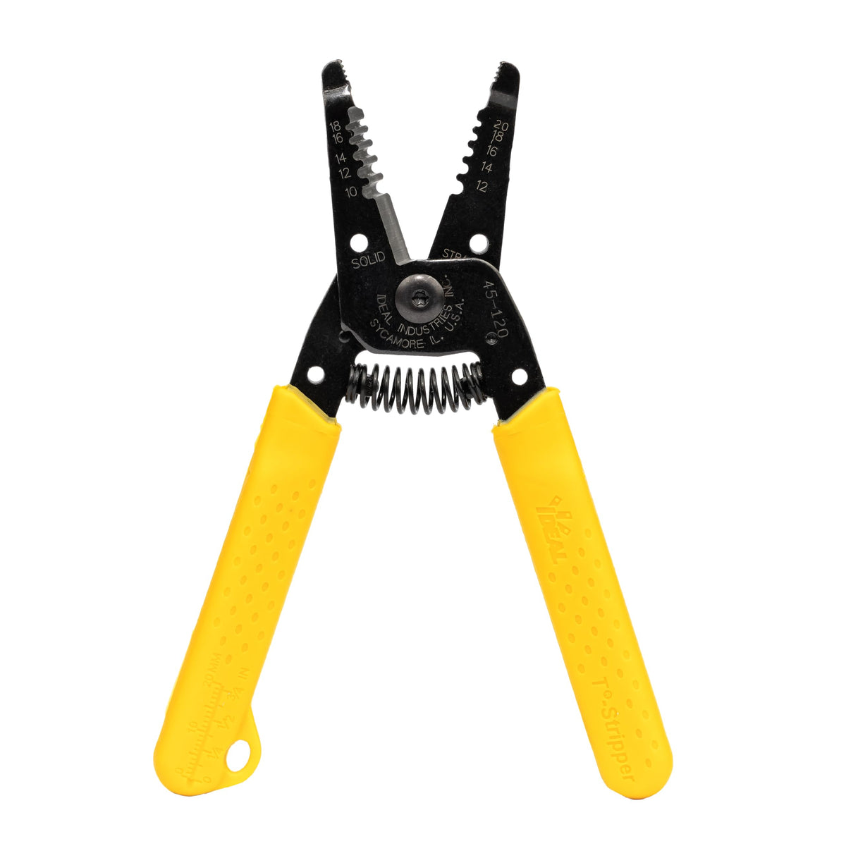 IDEAL Electrical T-Stripper blade close-up showing precise knife-type blades for clean stripping