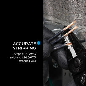 IDEAL Electrical T-Stripper narrow plier nose reaches tight spaces easily
