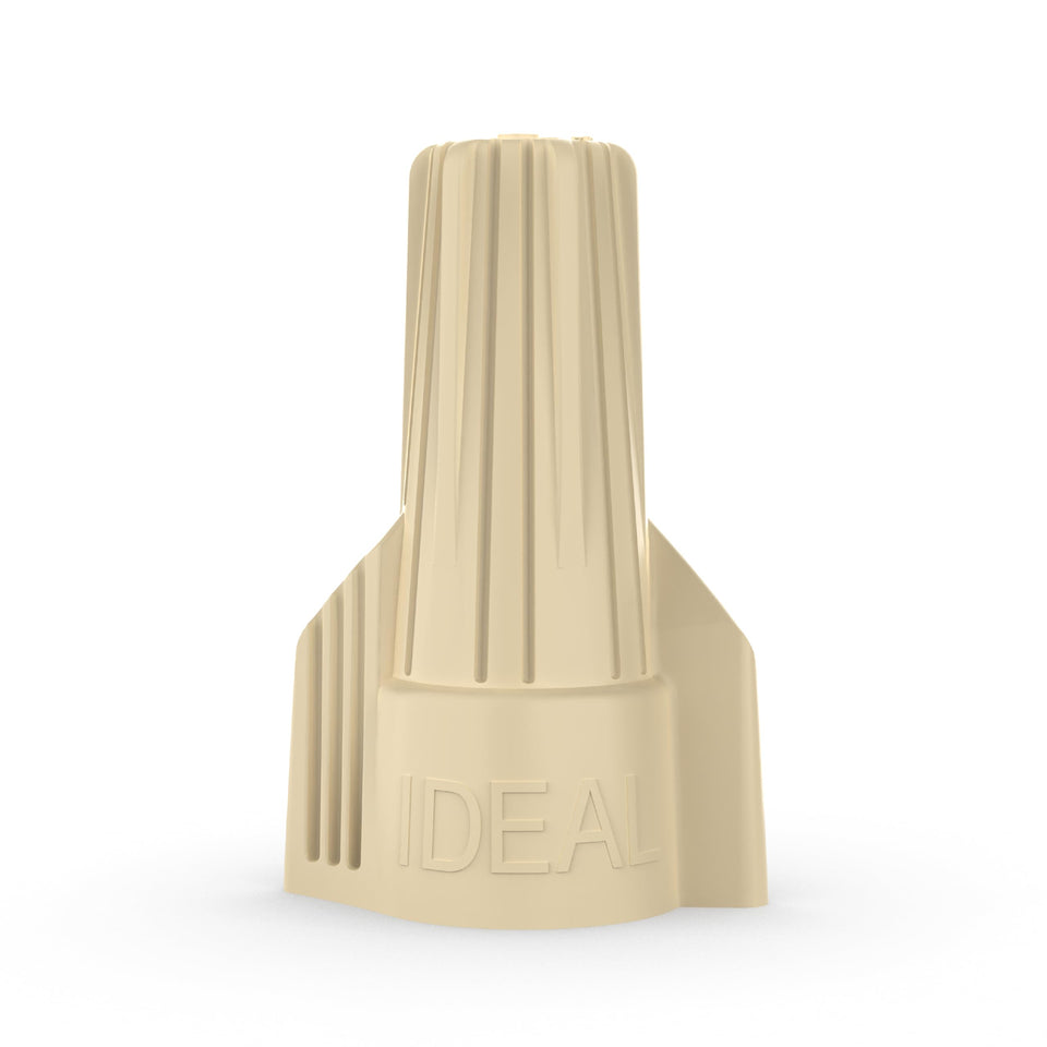Ideal Electrical Tan Twister cap grip facilitates easy hand installation.