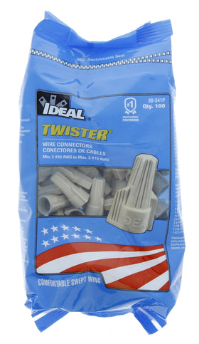 Ideal Electrical Tan Twister enables installation with a 5/16 inch nut driver.