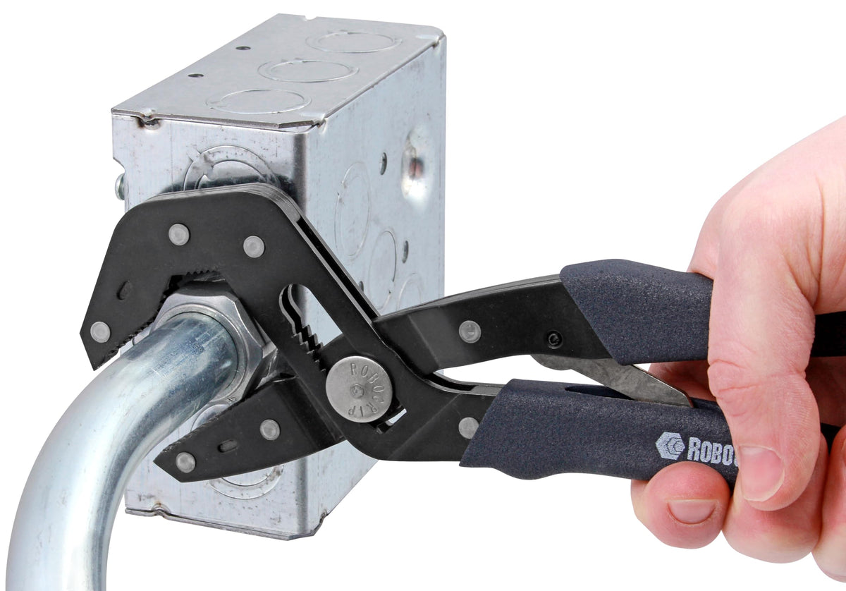 Ideal Industries Robo Grip Pliers tooth cam lock secures grip quickly
