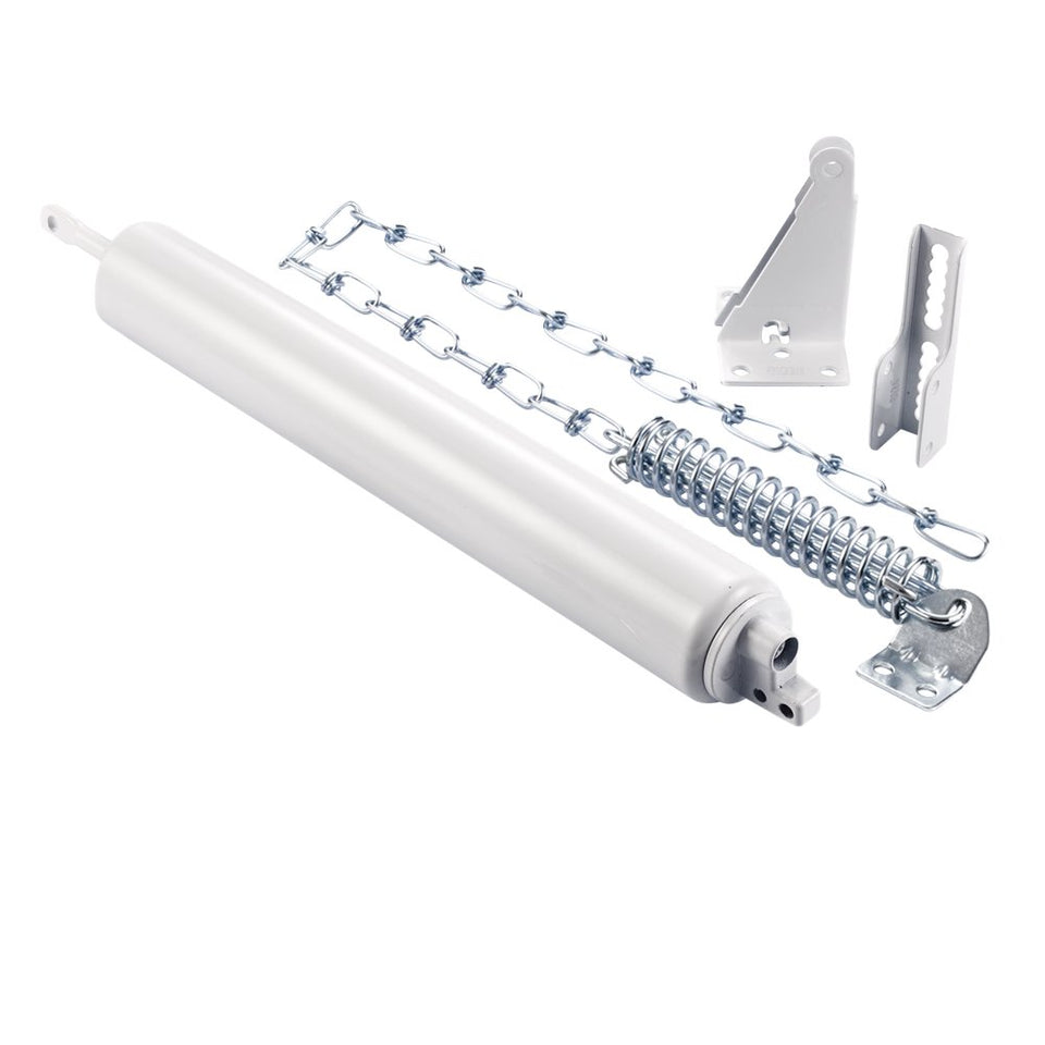 Ideal Security 8730 door closer mounted on a storm door