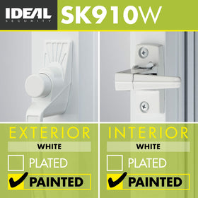 Storm door handle replacement with Ideal Security 910 surface mount design.
