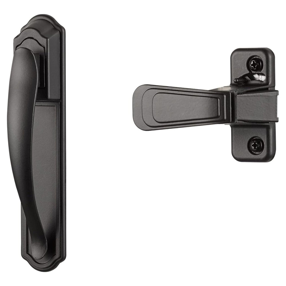 Ideal Security DX pull handle outside view for easy storm door access