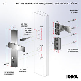 Ideal Security EL15 deadbolt close-up highlights integrated key lock