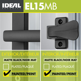 Ideal Security EL15 side view shows two-post design for storm door compatibility