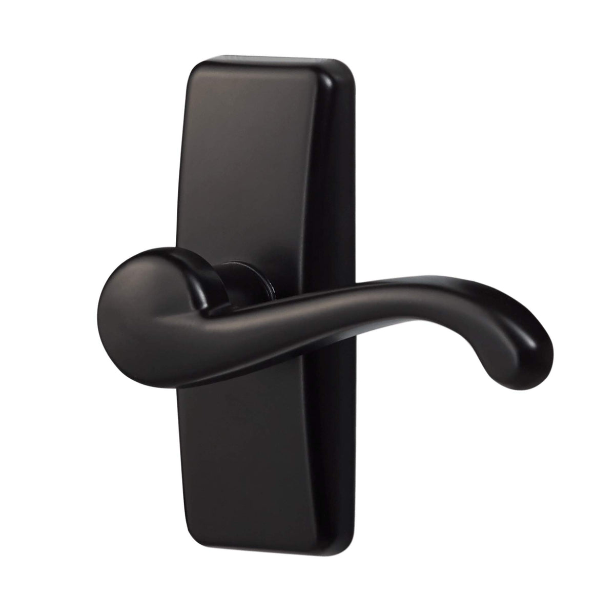 Ideal Security GL lever handle inside with locking latch for security.