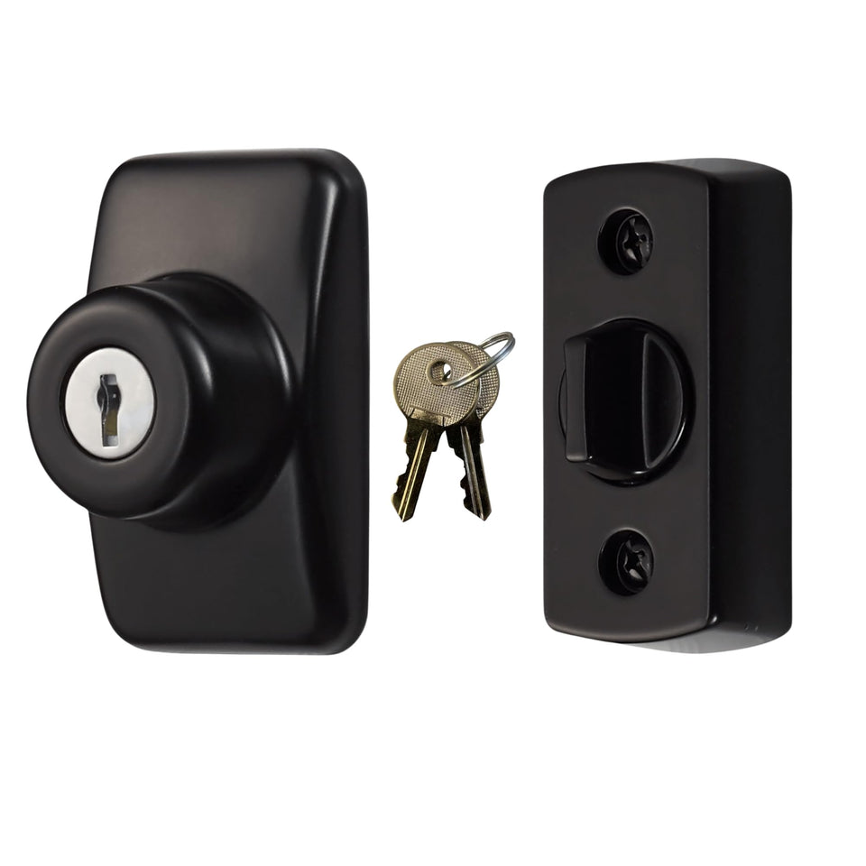 Ideal Security GLK deadbolt exterior keyed cylinder on storm door for added security