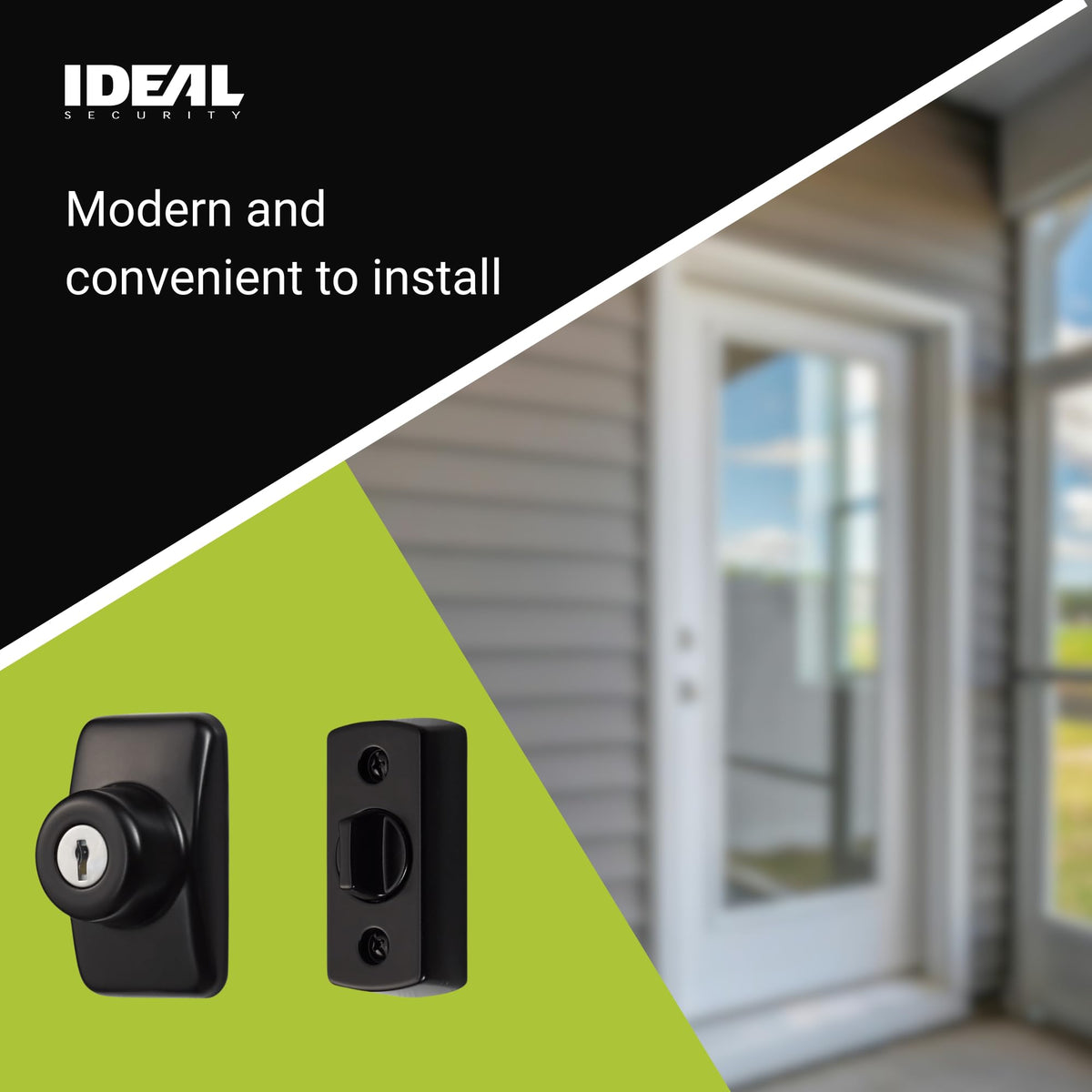 Ideal Security GLK inside thumb turn for easy operation from indoors
