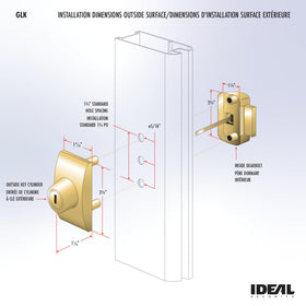 Two keys included for convenient exterior access with GLK deadbolt