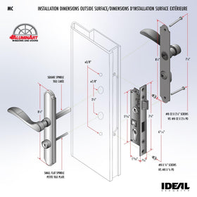 Ideal Security MCMB curved lever inside view shows smooth operation.