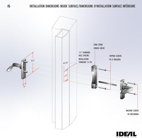 Ideal Security inswing door handle showing no exterior key lock feature