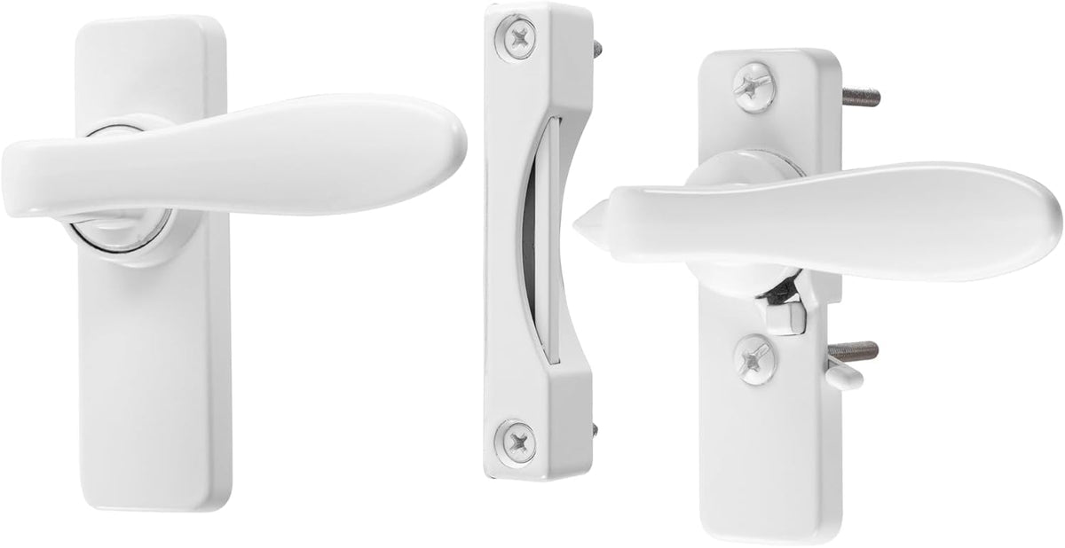 Ideal Security inswing storm door handle mounted via surface mount