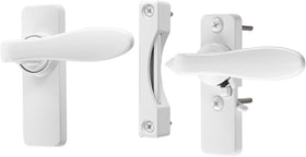 Ideal Security inswing storm door handle mounted via surface mount