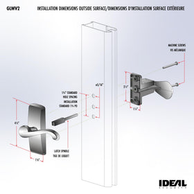 Storm door compatibility showing easy replacement with surface mount handles.