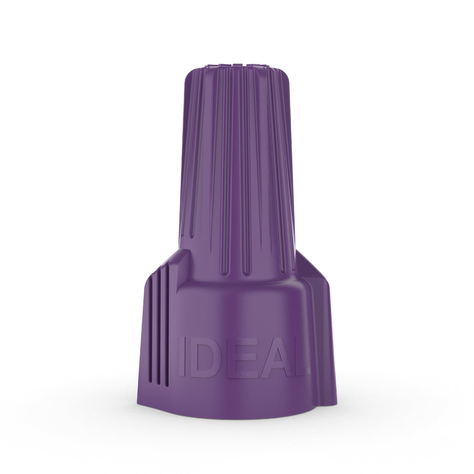 Ideal Twister Al/Cu purple connector showing aluminum-to-copper capability for retrofit projects