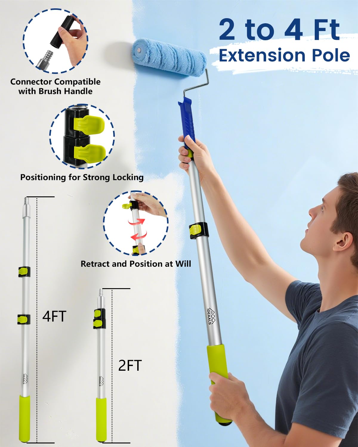 IDEAALS 9 inch microfiber roller delivers smooth coverage