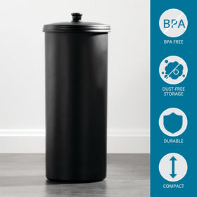 iDesign Kent durable plastic construction allows easy cleaning and daily use.