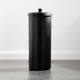 iDesign Kent matte black finish complements modern bathroom decor.