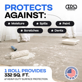 IDL Packaging 66lb thick rosin paper withstands heavy foot traffic on job sites