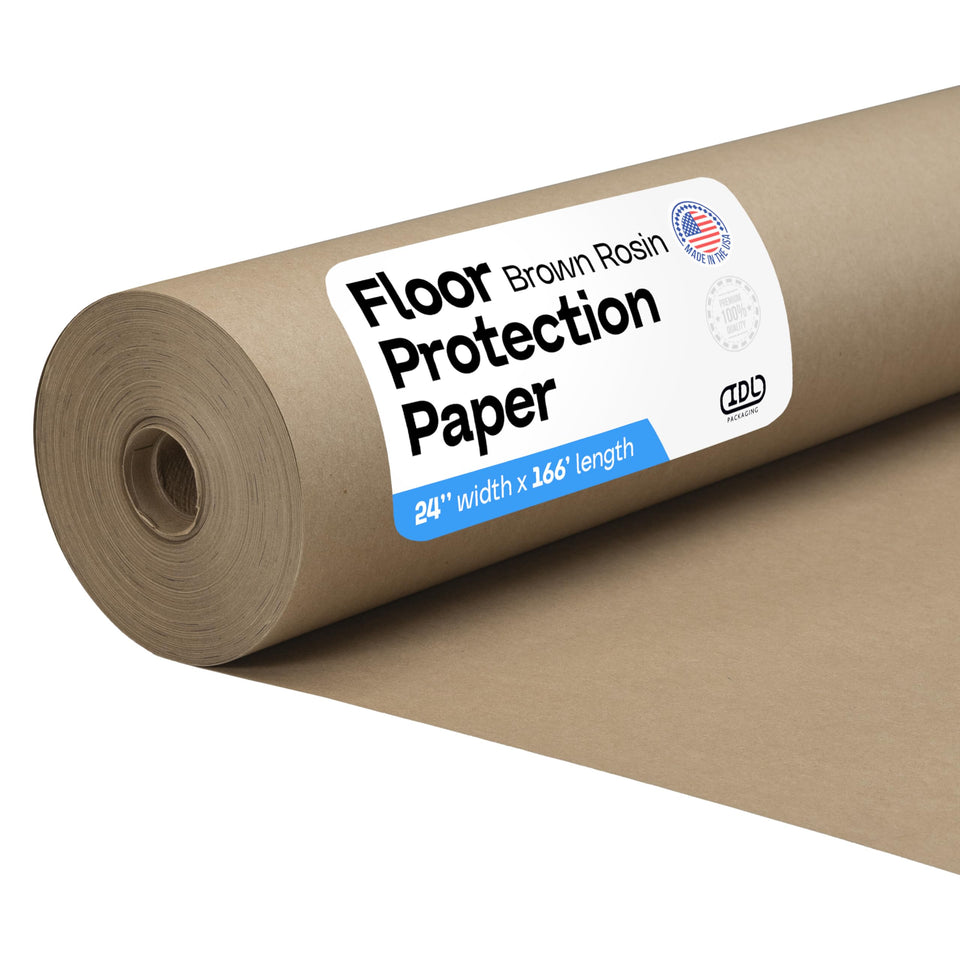 IDL Packaging brown rosin paper roll protecting floors during painting projects