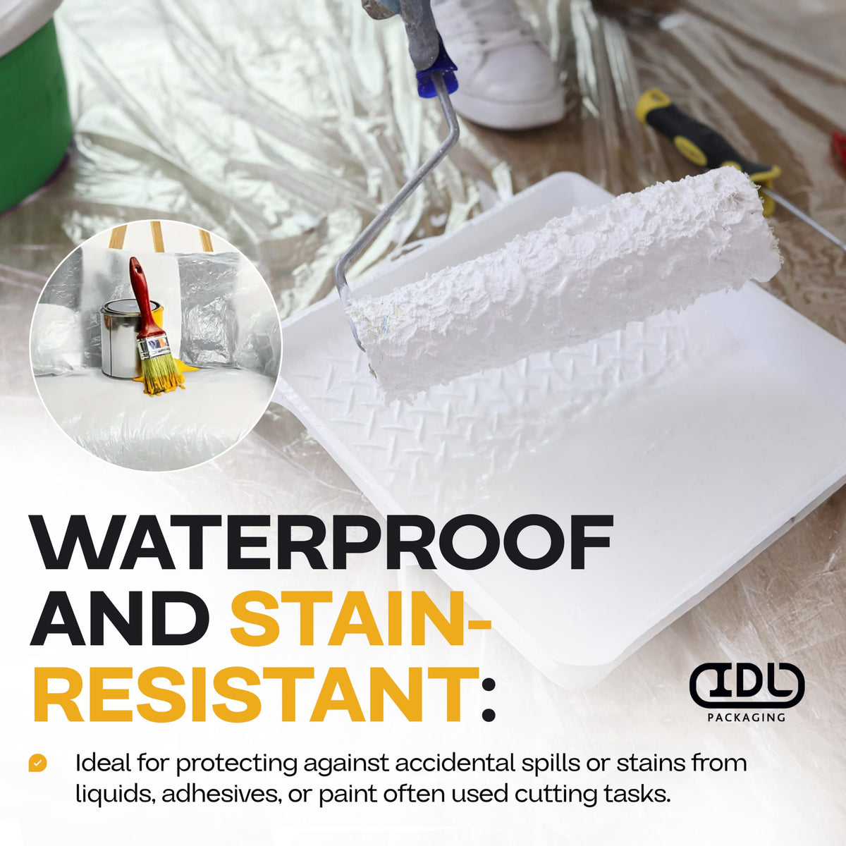 IDL Packaging shields surfaces from rain and wind for outdoor work