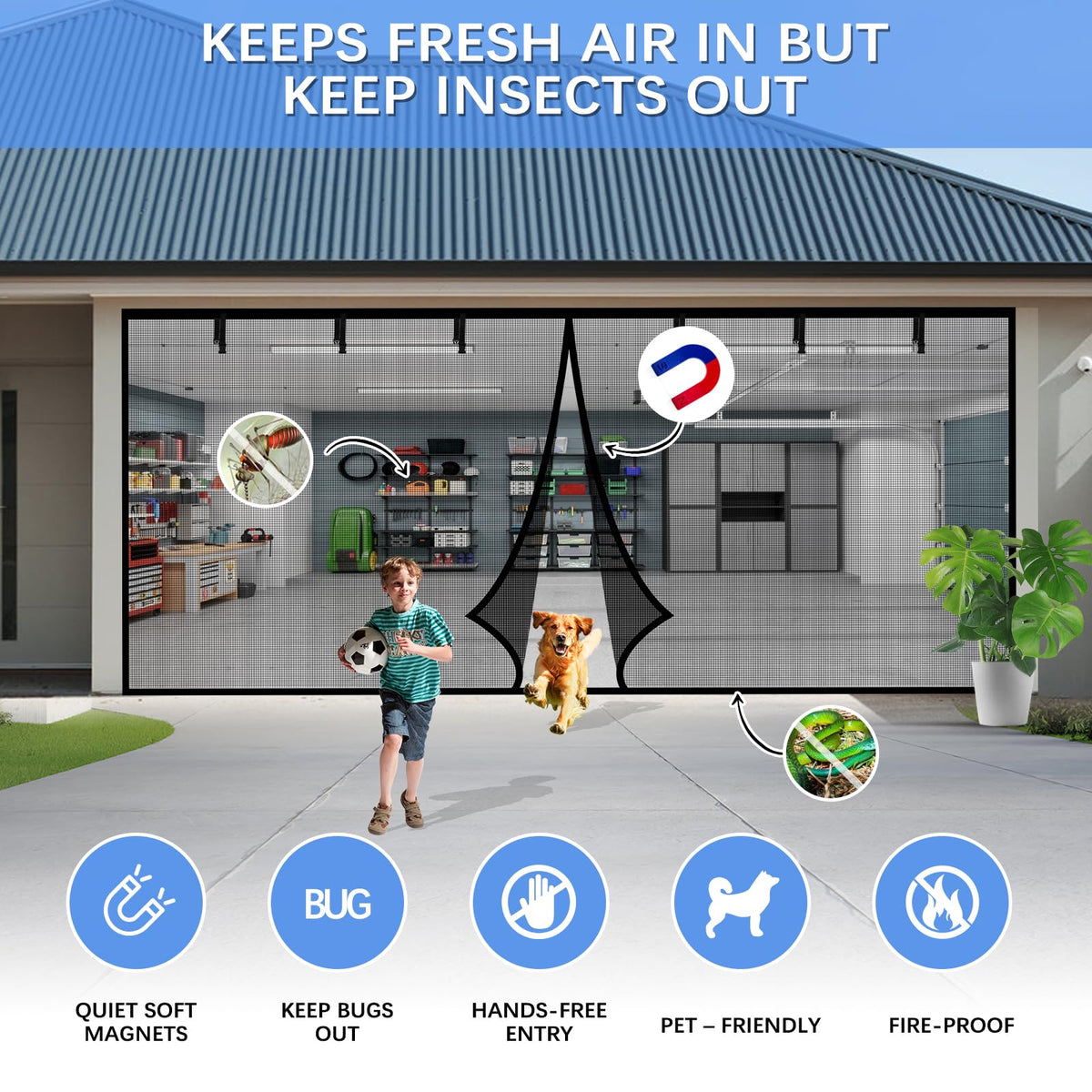 Iduontis retractable screen stores neatly when not in use.