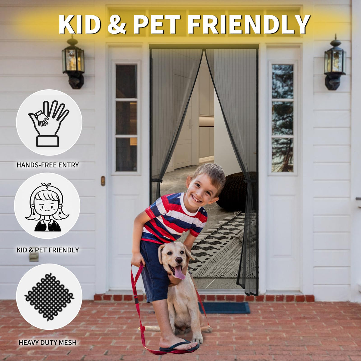 Iduontis durable polyester mesh withstands repeated use while keeping insects out.