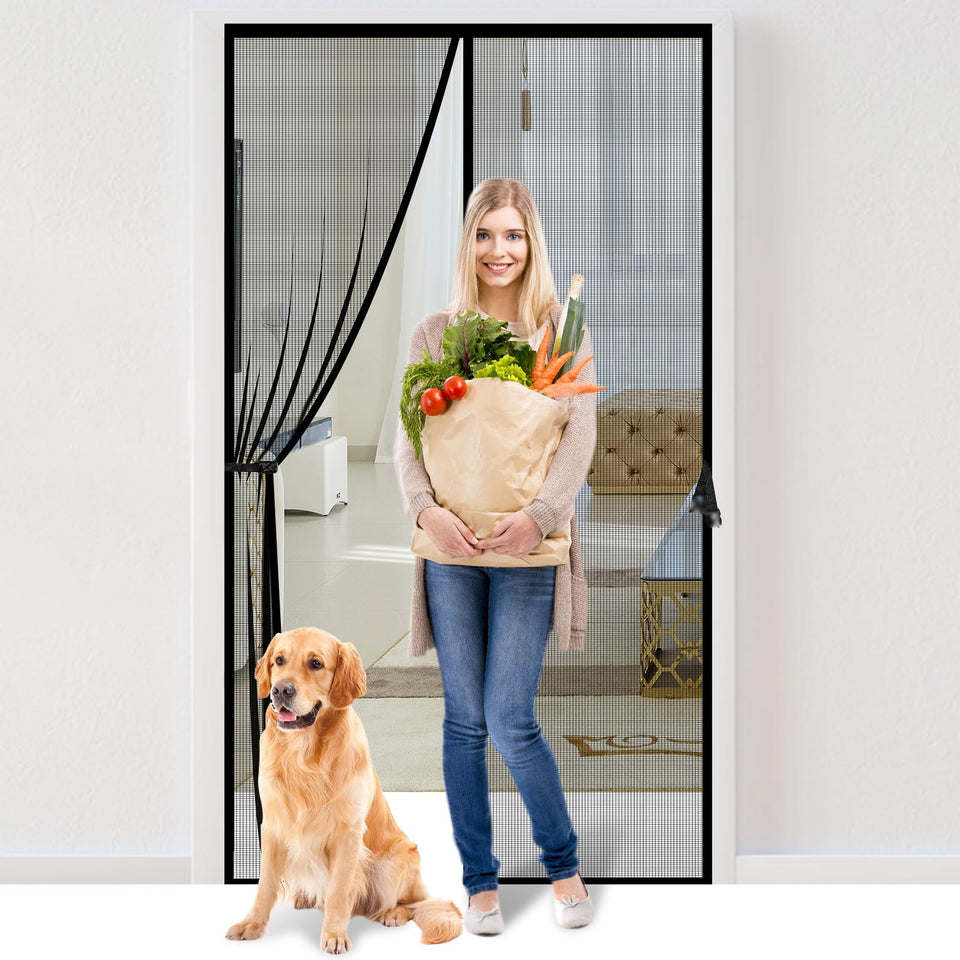 Iduontis fiberglass magnetic screen door 40x83 lets fresh air in.