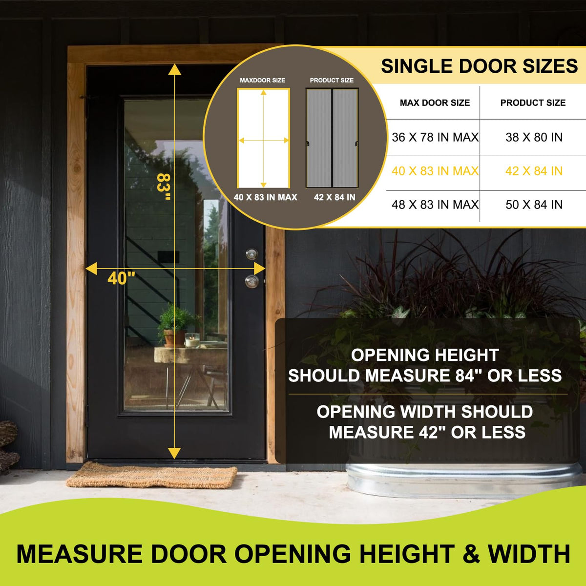 Iduontis hands-free entry mesh enables easy passage with arms full.