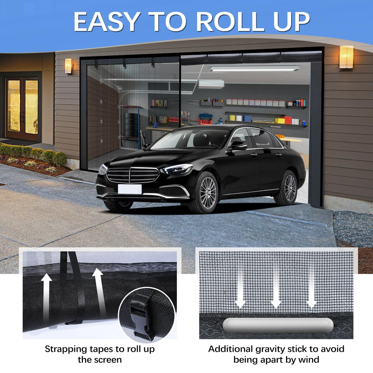 Iduontis retractable fiberglass mesh opens smoothly and stores neatly