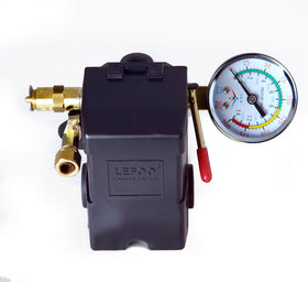 I.E.E air compressor pressure switch with four ports for multi-line systems