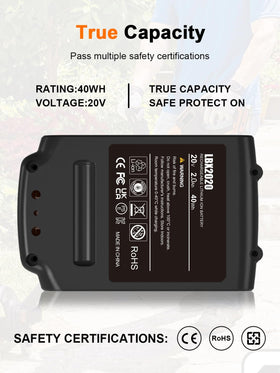 IEFUU secure latch enables fast tool-to-tool battery swapping.